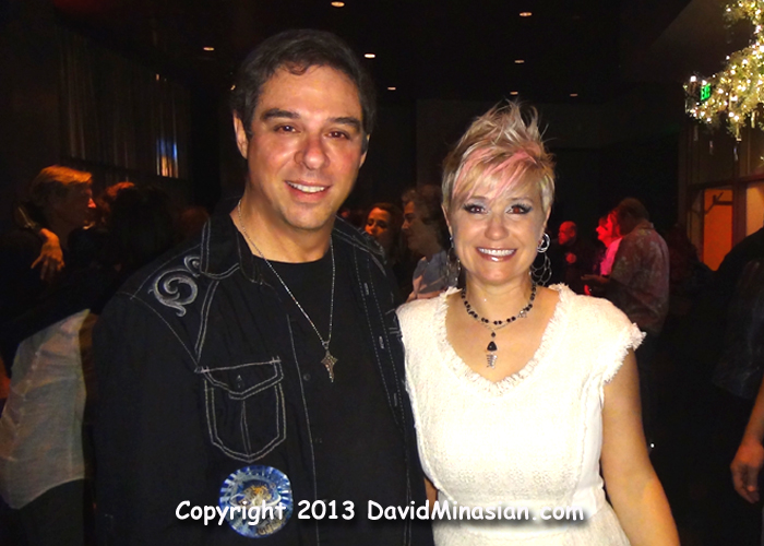 David Minasian Backstage With Vocalist Keyboardist Julie Ragins (2013).